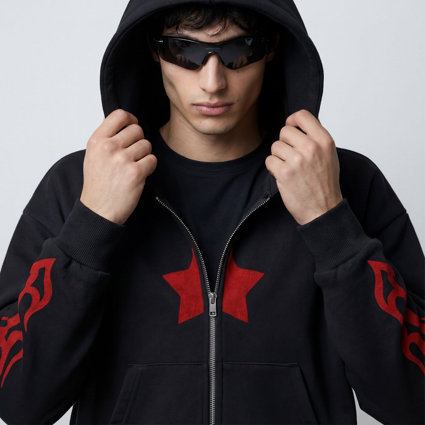 Star Flame Zip-up Hoodie