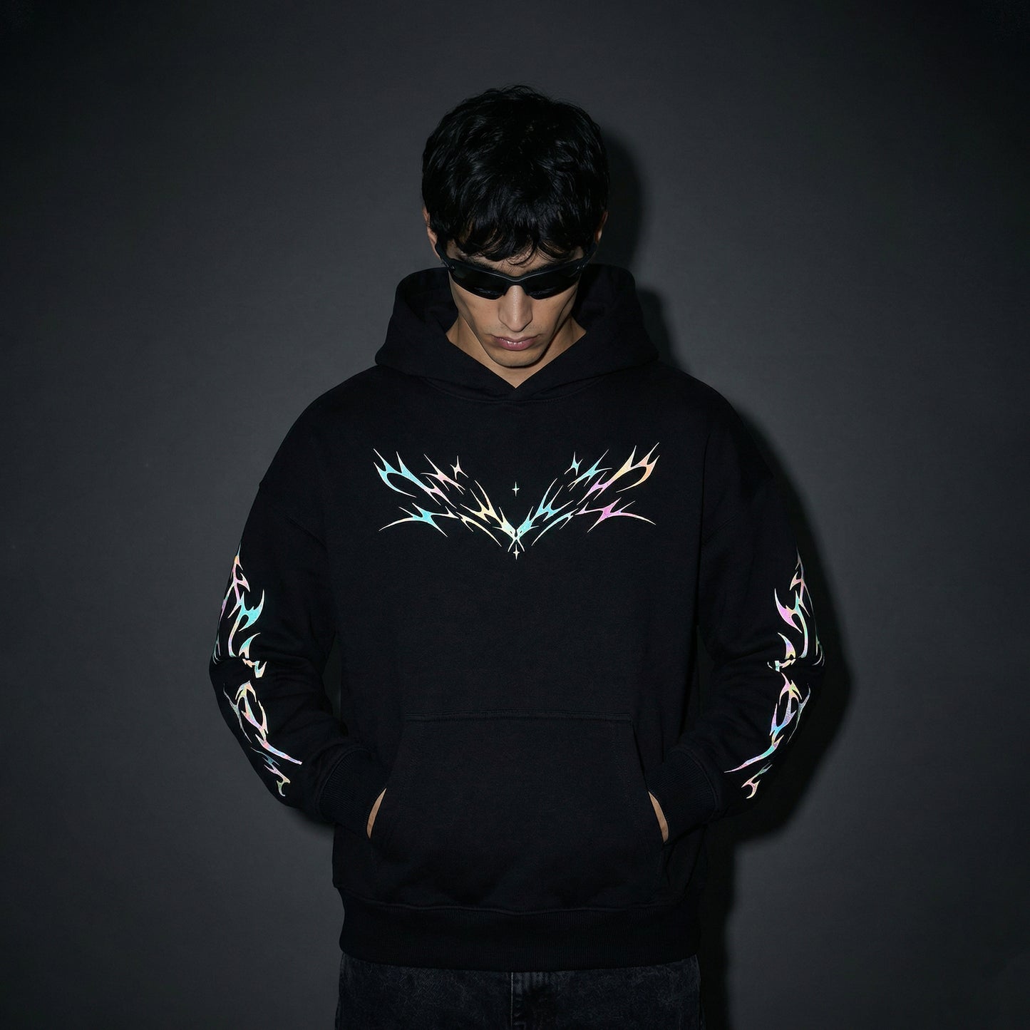 Cyber Flames Reflective Hoodie