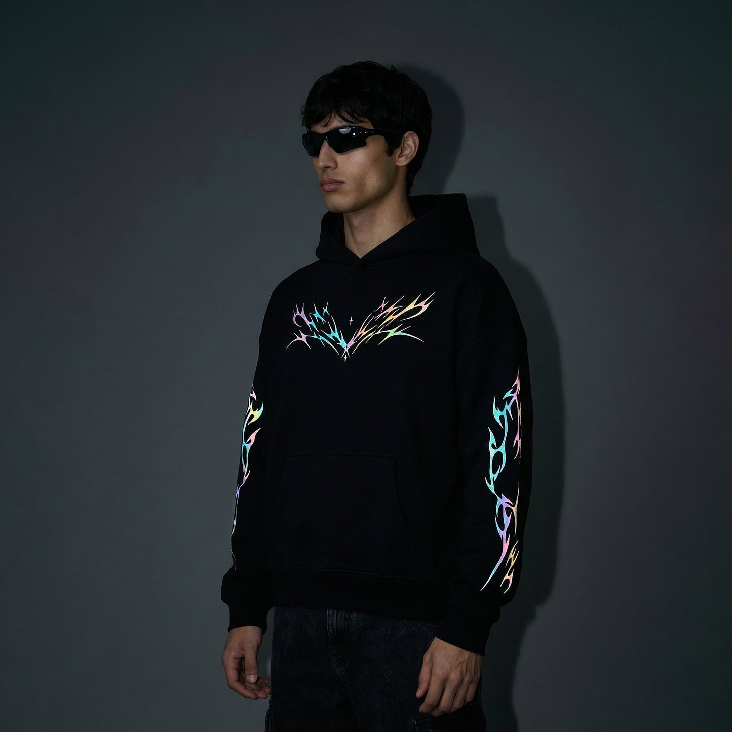 Cyber Flames Reflective Hoodie