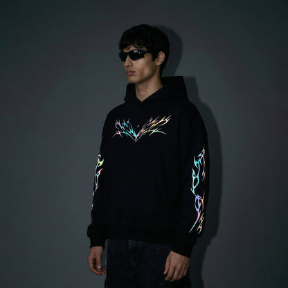 Cyber Flames Reflective Hoodie