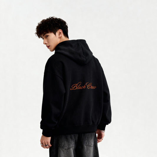 Script Premium Basic Hoodie - Black
