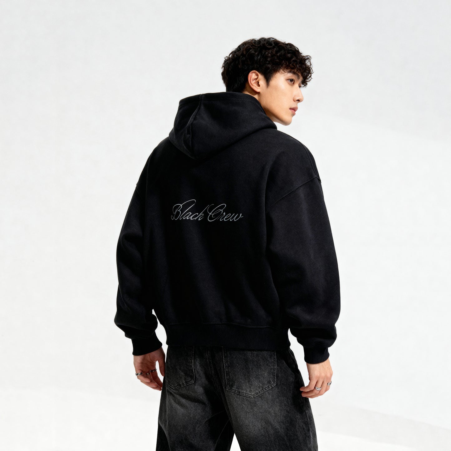 Script Premium Basic Hoodie - Black