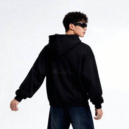 Script Premium Basic Hoodie - Black