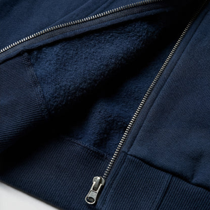 Script Premium Basic Zip-up Hoodie - Navy