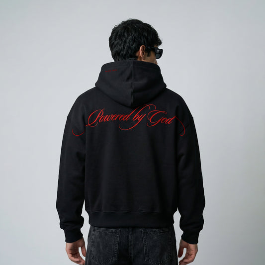 Powered by God Hoodie - Black