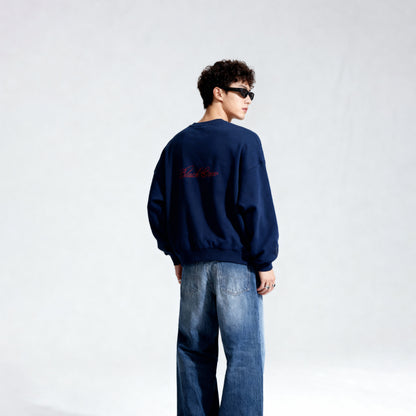 Script Premium Basic Sweatshirt - Navy