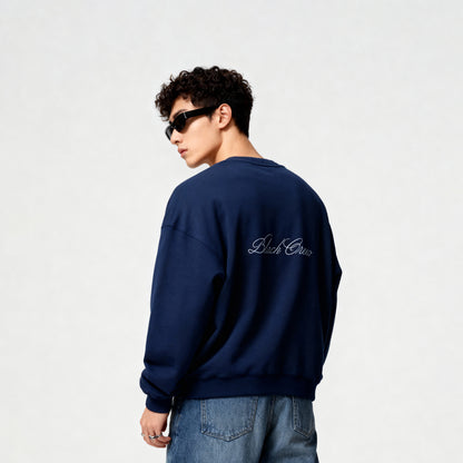 Script Premium Basic Sweatshirt - Navy