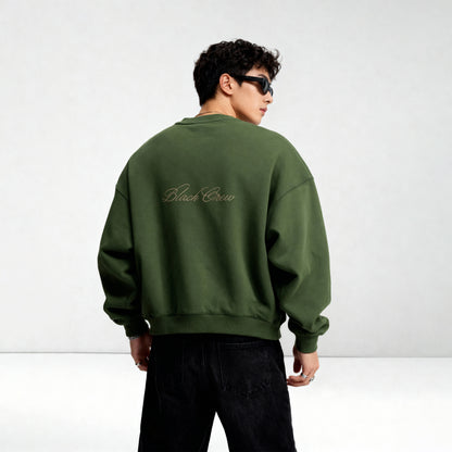 Script Premium Basic Sweatshirt - Olive