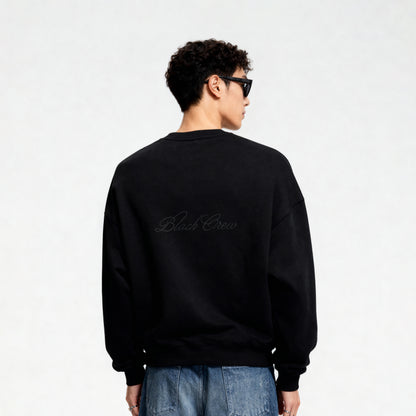 Script Premium Basic Sweatshirt - Black