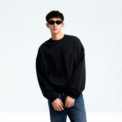 Script Premium Basic Sweatshirt - Black