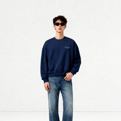 Script Premium Basic Sweatshirt - Navy