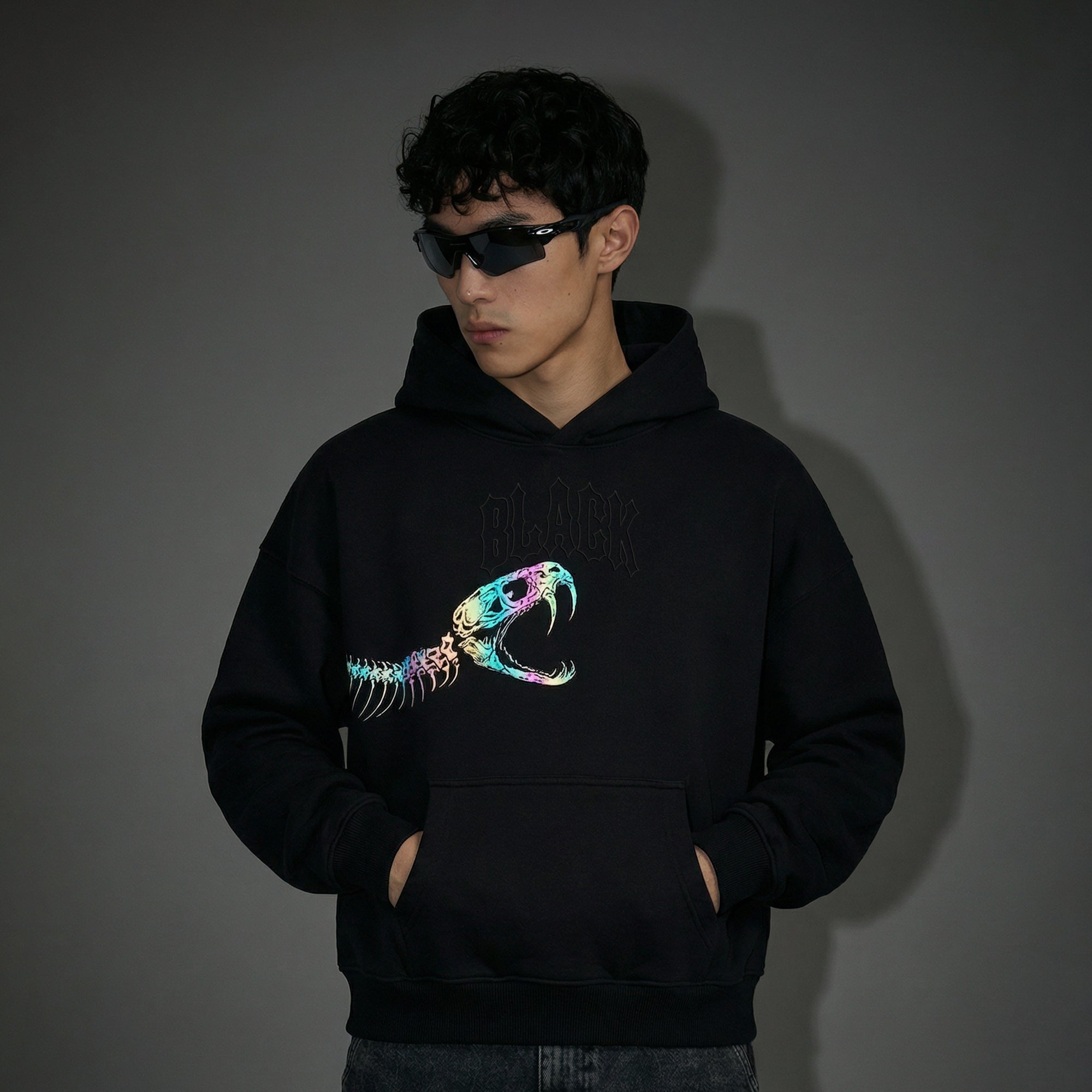 Serpent Reflective Hoodie – Black Crew