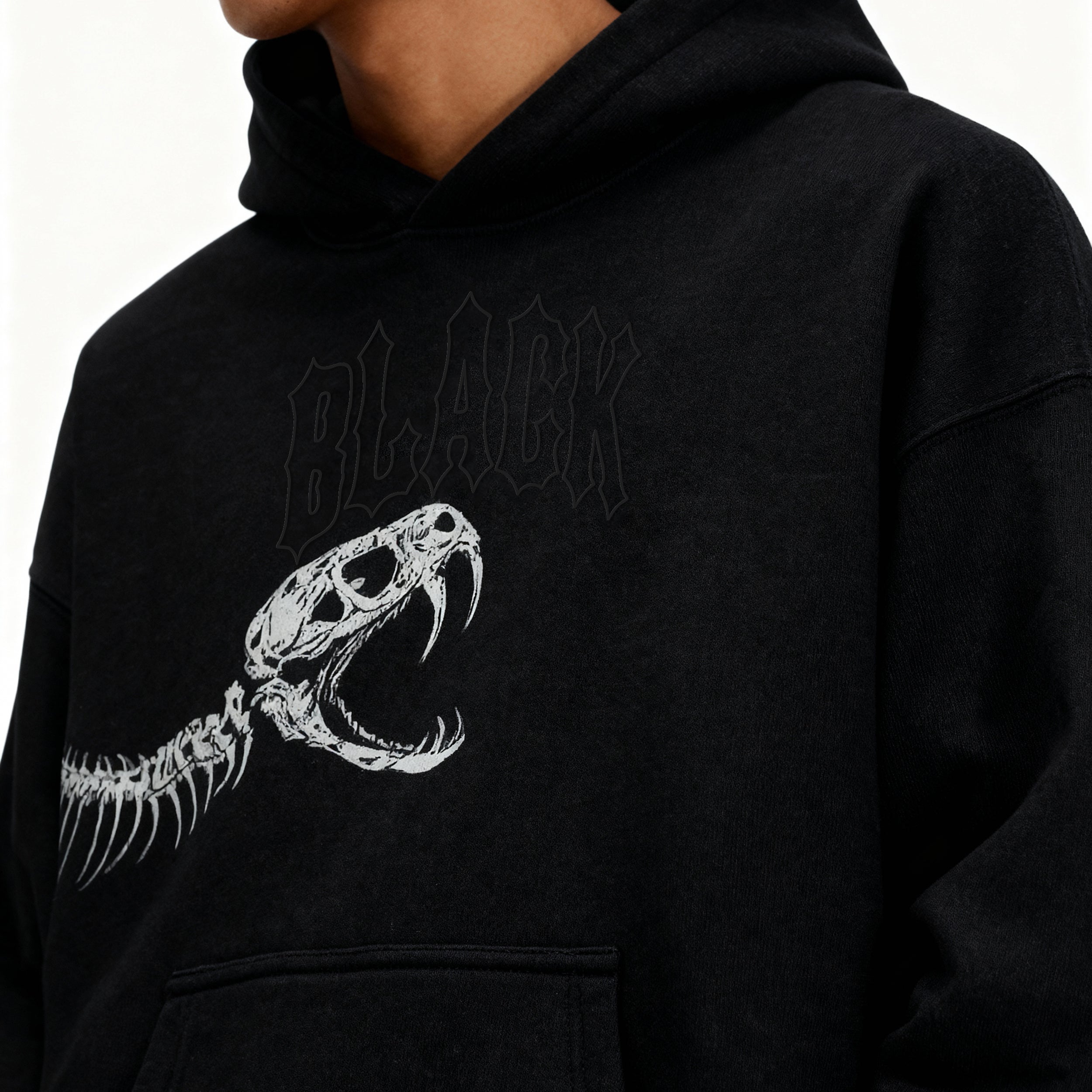 Serpent Reflective Hoodie – Black Crew