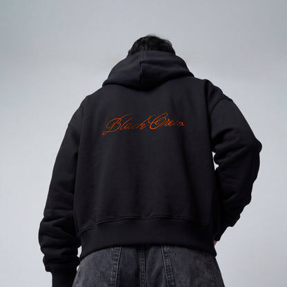 Script Premium Basic Zip-up Hoodie - Black
