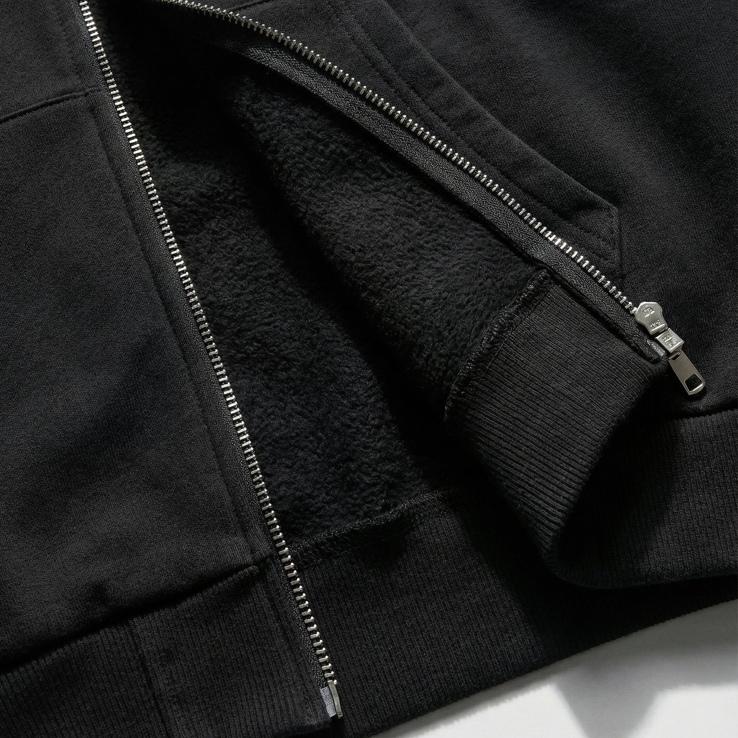 Script Premium Basic Zip-up Hoodie - Black
